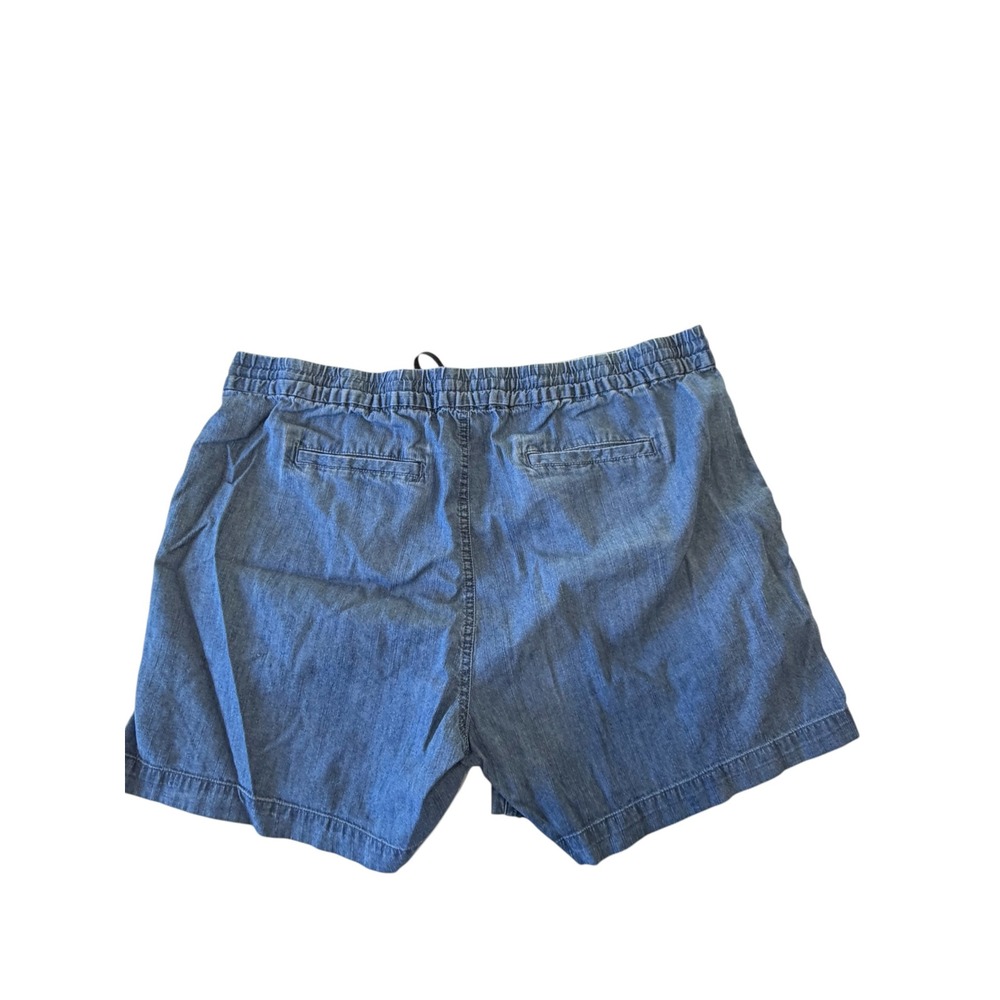 Tommy Hilfiger Blue Solid Chambray Shorts, Large